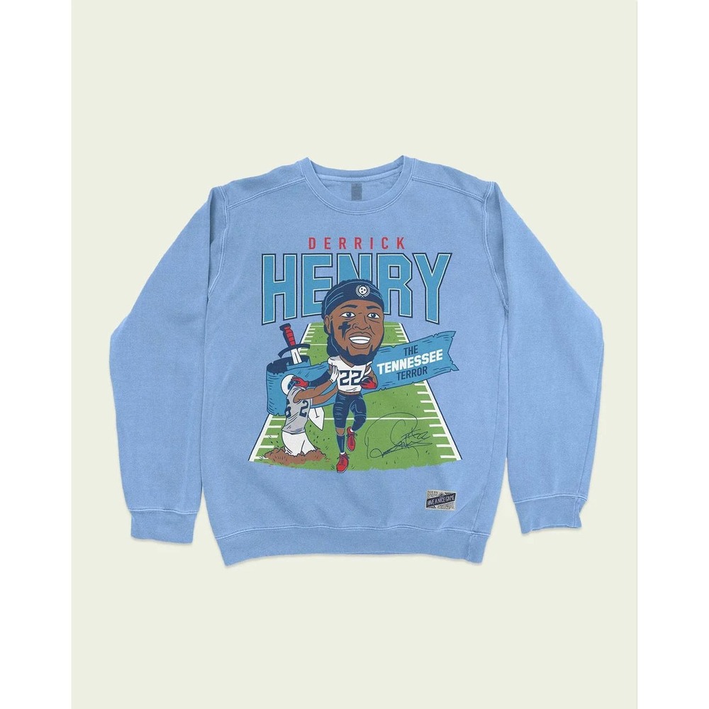 Independent Trading Co Derrick Henry Sweatshirt Mens S Blue Excellent Graphic